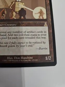 MTG Metalworker Artifact Creature Rare Urza's Destiny 1999 Don Hazeltine #4 - Image 3