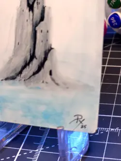 Mystic Sanctuary - Magic The Gathering -*Altered Hand Painted * The Lake - Image 3