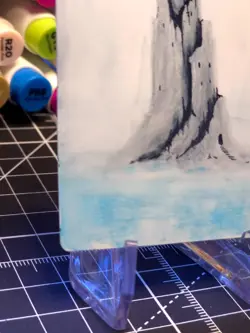 Mystic Sanctuary - Magic The Gathering -*Altered Hand Painted * The Lake - Image 5