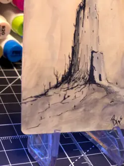 Reliquary Tower - Magic The Gathering -*Altered Hand Painted * The Castle 002 - Image 5