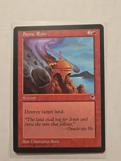 Stone Rain - Tempest - LP - Common - Sorcery - MTG - Image 1