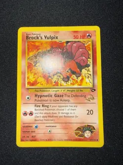 Brock's Vulpix 37/132 Uncommon Gym Challenge Pokemon Wizards STAMPED LP - Image 1