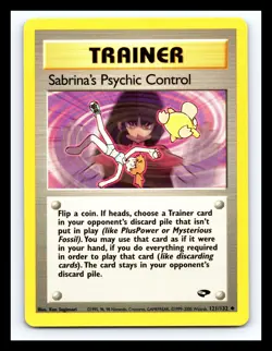 💥 Sabrina's Psychic Control 121/132 Gym Challenge Pokemon Vintage 2000 - Image 1