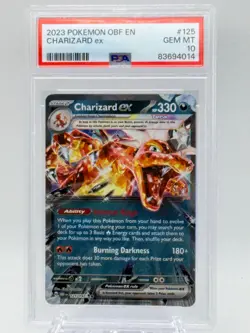 2023 POKEMON OBF EN-OBSIDIAN FLAMES #125 CHARIZARD EX PSA 10 - Image 1