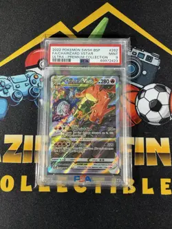 2022 POKEMON SWSH BLACK STAR PROMO #262 FULL ART/CHARIZARD VSTAR PSA 9 - Image 1