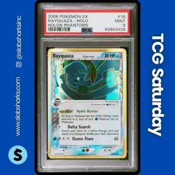 2006 POKEMON EX HOLON PHANTOMS #16/110 RAYQUAZA DELTA SPECIES PSA 9 - Image 1