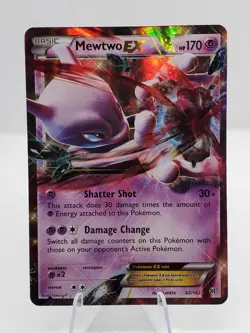 Mewtwo EX 62/162 Breakthrough Ultra Rare Holo Pokemon TCG English - Image 1