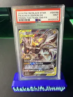 Pokemon Pikachu & Zekrom GX SM168 Sm PSA 9 MINT - Image 1