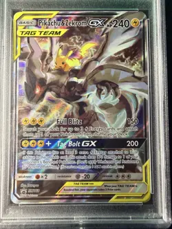 Pokemon Pikachu & Zekrom GX SM168 Sm PSA 9 MINT - Image 3