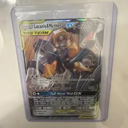 2019 Pokemon Sun & Moon Unbroken Bonds Lucario & Melmetal GX #120/214 Holo - Image 1