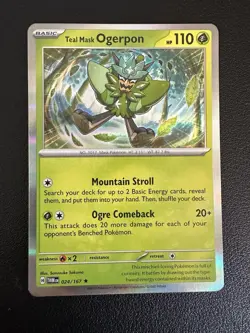 Pokemon TCG Teal Mask Ogerpon Holo 24/167 Twilight Masquerade - Image 1