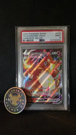 Charizard VMAX #020 Darkness Ablaze PSA 9 MINT Pokemon - Image 3