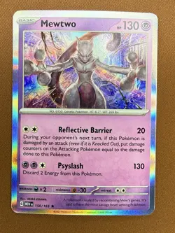 Pokemon 151 Mewtwo Scarlet & Violet 151 150/165 Holo Rare English 2023 - Image 1