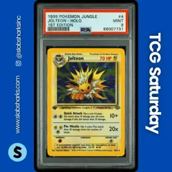 1999 POKEMON JUNGLE 1ST EDITION #4/64 JOLTEON HOLO RARE PSA 9 - Image 1