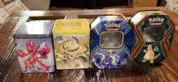 Pokemon TCG Tins, Lot Of 4, Empty. - Image 1