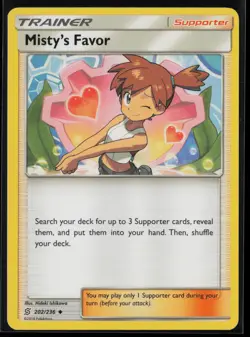 Misty's Favor 202/236 Pokemon Unified Minds Uncommon Near Mint - Image 1