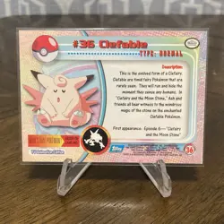 Clefable #36 — 1999 Topps Pokemon Series 1 Blue Logo Non-Holo NM - Image 2