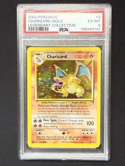 POKEMON CHARIZARD LEGENDARY COLLECTION #3/110 PSA 6 ENGLISH 2002 - Image 1