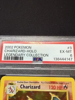 POKEMON CHARIZARD LEGENDARY COLLECTION #3/110 PSA 6 ENGLISH 2002 - Image 3
