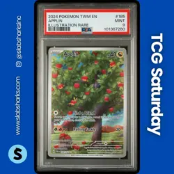 2024 POKEMON TWILIGHT MASQUERADE #185/167 APPLIN ILLUSTRATION RARE PSA 9 - Image 1