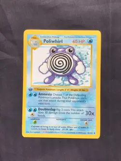 Pokemon Cards: Base Set 1st Edition Uncommon: Poliwhirl 38/102 - Image 1