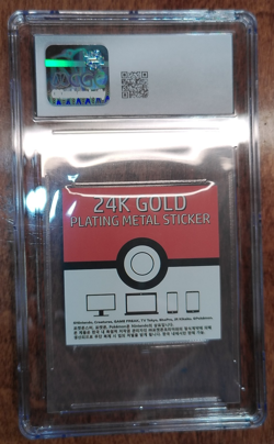 2023 Mewtwo Sticker Korean Pokemon Candy Stickers 24K Gold Plating CGC 9 - Image 2