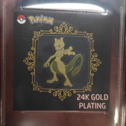 2023 Mewtwo Sticker Korean Pokemon Candy Stickers 24K Gold Plating CGC 9 - Image 3