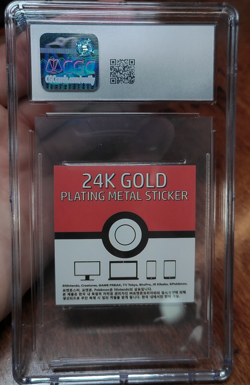 2023 Mewtwo Sticker Korean Pokemon Candy Stickers 24K Gold Plating CGC 9 - Image 4