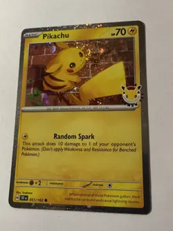 💫 2026 Pokemon Day 30th Anniversary Pikachu 051 Stamped Promo Front Swirl 💫 - Image 3