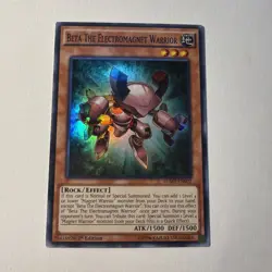 Yugioh Beta The Electromagnet Warrior SDMY-EN002 Super Rare 1st Ed NM - Image 1