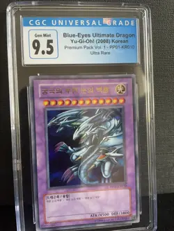 YuGiOh Blue-Eyes Ultimate Dragon - PP01-KR010 - CGC 10 (Old Label 9.5) - Image 3