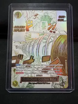 Gum-Gum Golden Rifle (Alternate Art) OP15-116 One Piece TCG Card / Pack Fresh - Image 1