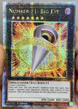 Yugioh Number 11 Big Eye RA04-EN062 Quarter Century Secret Rare 1st NM w/Track - Image 1