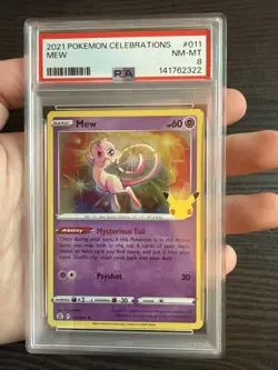 Mew 011/025 Holo 2021 Pokemon Celebrations PSA 8 NM-MT - Image 3