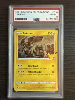 Zekrom 010/025 Holo 2021 Pokemon Celebrations PSA 8 NM-MT - Image 1