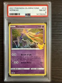 Xerneas 012/025 Holo 2021 Pokemon Celebrations PSA 8 NM-MT - Image 1