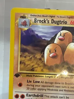2000 Pokemon Gym Challenge Brock's Dugtrio 1st Edition 22/132 Non-Holo NM-MINT - Image 2