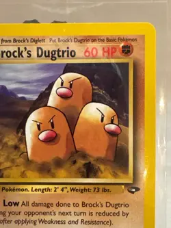 2000 Pokemon Gym Challenge Brock's Dugtrio 1st Edition 22/132 Non-Holo NM-MINT - Image 3