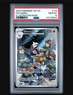 2024 POKEMON TEF EN-TEMPORAL FORCES ILLUSTRATION RARE #174 EXCADRILL PSA 10 - Image 1