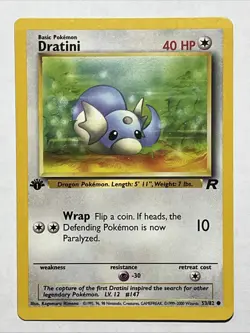 2000 Pokemon Team Rocket First Edition Dratini #53/82 - Image 1