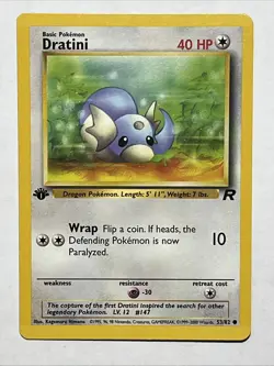 2000 Pokemon Team Rocket First Edition Dratini #53/82 - Image 2