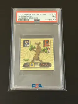 2000 Amada Pokemon Japanese Sudowoodo Super DX Stickers PSA 7 - Image 3