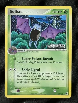 Pokemon Golbat 43/113 Delta Species Reverse Holo TCG PLAYED - Image 1