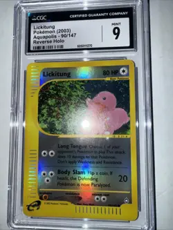 Pokemon TCG: Lickitung #90/147 Aquapolis Set Reverse Holo NM-M Condition - Image 2