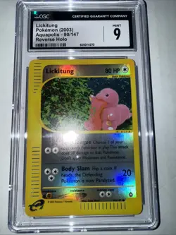 Pokemon TCG: Lickitung #90/147 Aquapolis Set Reverse Holo NM-M Condition - Image 4