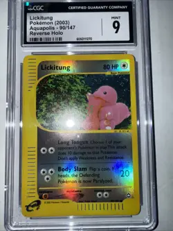 Pokemon TCG: Lickitung #90/147 Aquapolis Set Reverse Holo NM-M Condition - Image 5