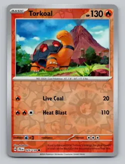 Reverse Holo Torkoal 025/159 Common Journey Together Pokemon - Image 1