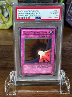 2004 Yu-Gi-Oh! Invasion of Chaos Dark Mirror Force Ultra Rare #054 PSA 10 - Image 1