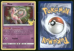 ✰ MEW 011/025 HOLO RARE CELEBRATIONS POKEMON ✰ NM/M - Image 1