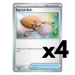 4x Sacred Ash - 168/182 - SV10: Destined Rivals Pokemon Playset x4 - Image 1